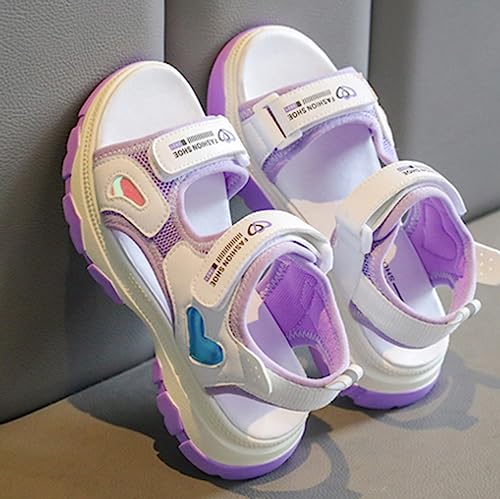 Girls Sandals Open-Toe Summer Outdoor Sport Sandals Adjustable Walking Shoes with Anti Slip Sole4
