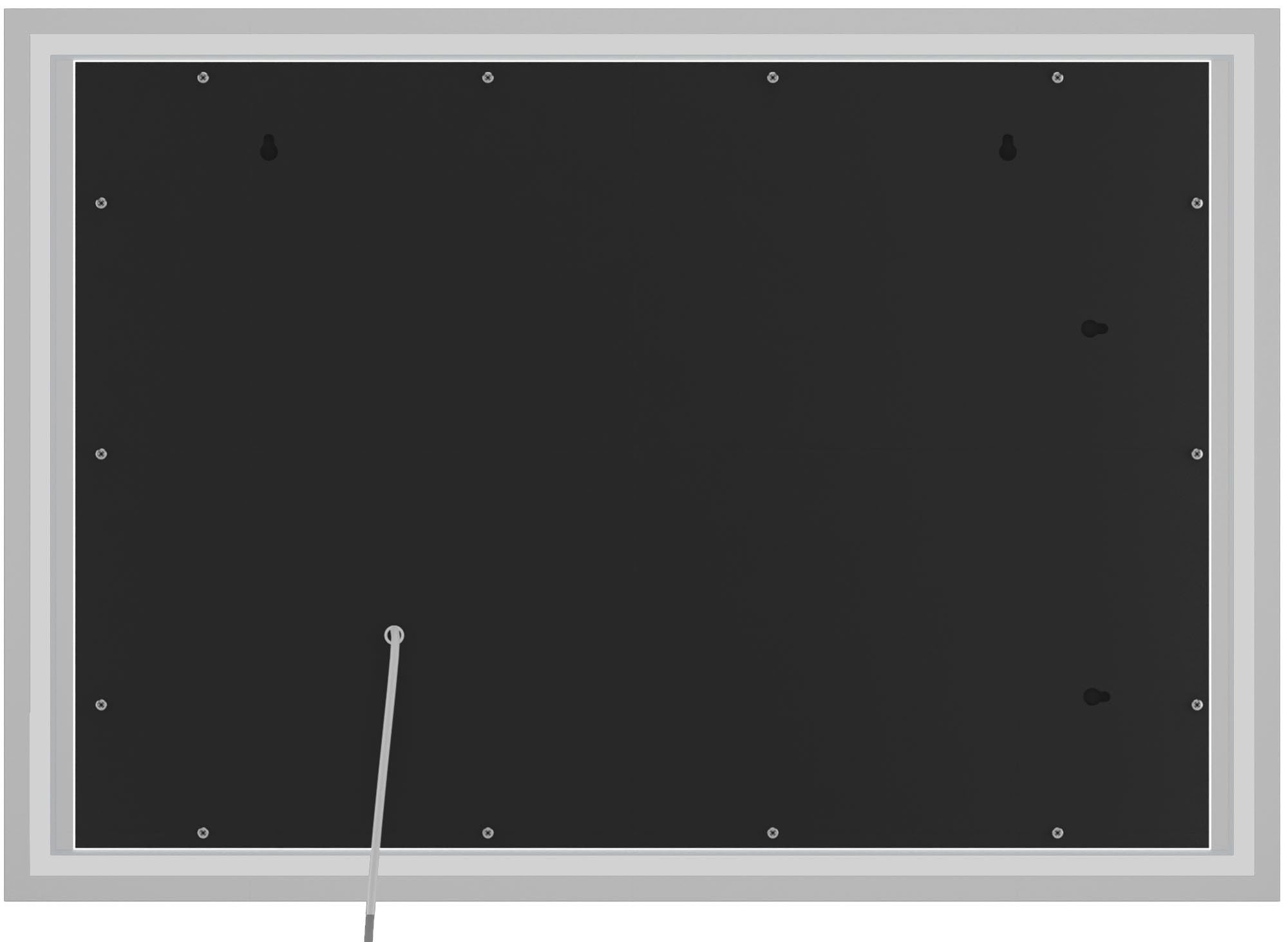 CLP Specchio da Bagno con Illuminazione Jaffrey, Specchio antiappannamento, Orientamento Orizzontale e Verticale, Specchio a Parete dimmerabile, Dimensione:70x100 cm