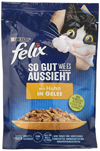 FELIX Comida húmeda para Gatos en Jalea con Pollo 24 x 85 gr