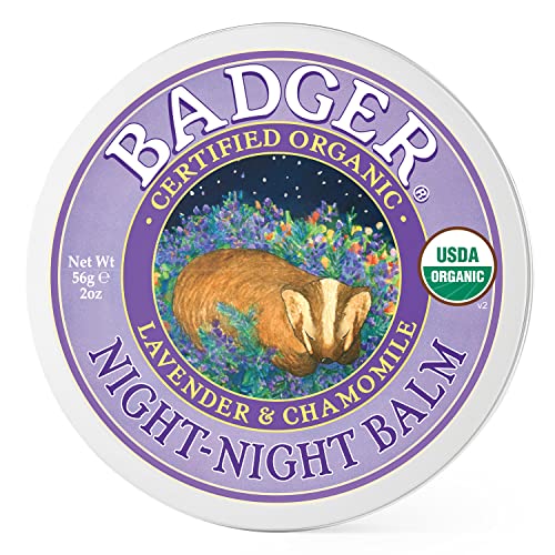 Badger - Night Night Balm, Chamomile & Lavender, Natural Sleep Balm for Kids, Scented Relaxing Balm for Children, Kids Organic Sleep Balm, 2 oz