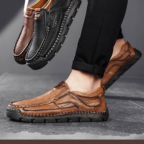 Matufit Orthopedic Loafers, Matufit Men's Handcrafted Cowhide Orthopedic Loafers - Wide Toe Box, Arch Support3