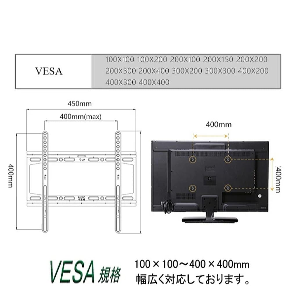 Amazon | An Style Hisense ハイセンス対応 テレビ TV 壁掛け 金具 39