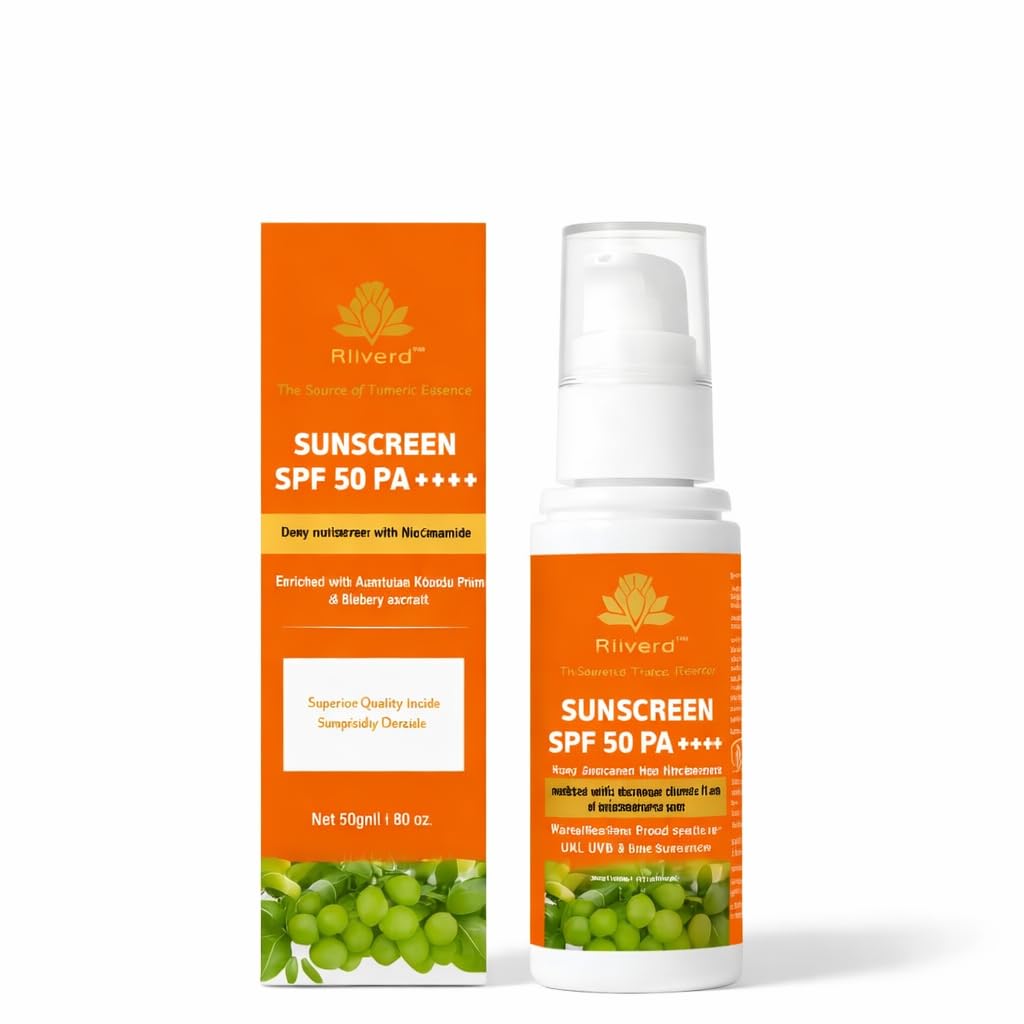 Riivera Sunscreen SPF 50 PA+++ 50gm | Oil-Free, Invisible Finish | Dermatologist Tested | Everyday Care-picture-34