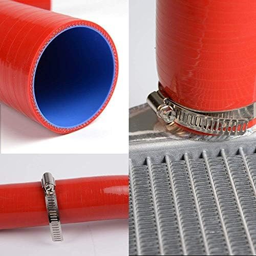G-PLUS Silicone Radiator Coolant Hose Pipe Kit Clamps Compatible with Honda CRV MK1 1998-2001,Red