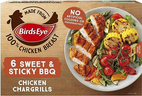 Birds Eye 6 Sweet & Sticky BBQ Chicken Chargrills 522g (Frozen)