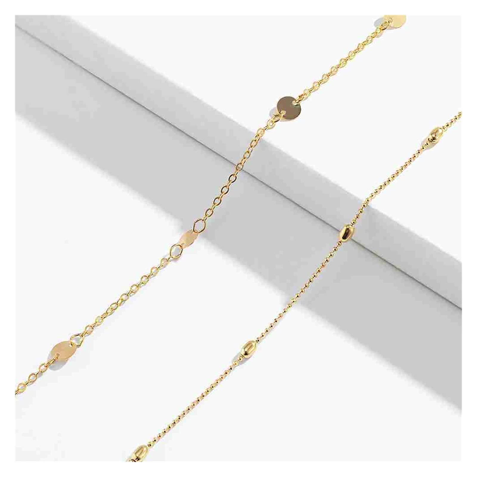 Body Chain Damen Kette - Goldfarbene einfache Strandkette mit Kreuzband für Taille und Bauch - Schwarze Harnaskette - Edler Schmuck für Damen - Accessoires