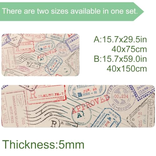 Tapis de cuisine voyage lot de 2 absorbants et antidérapants - 4