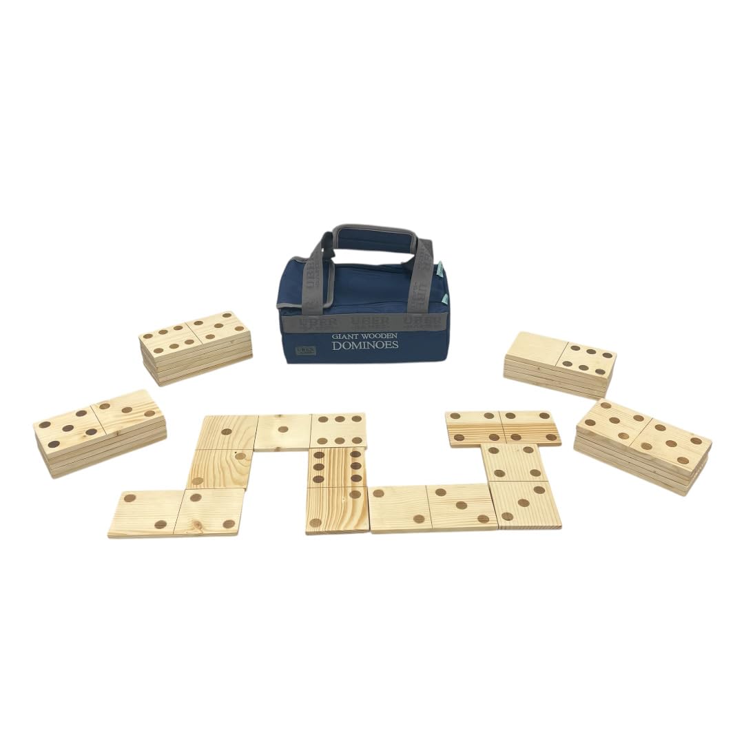 Übergames XXXL Riesen Domino aus ECO-Hartholz | Hergestellt aus hochwertigen Materialien