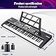 Digital Piano Klavier 61 Tasten & Noten Notenständer-Tragbares Elektronisches Keyboard-Musikinstrument mit Lautsprechern und Unterrichtsmodi,Begleitautomatik Geeignet für Anfänger/Erwachsene-A3