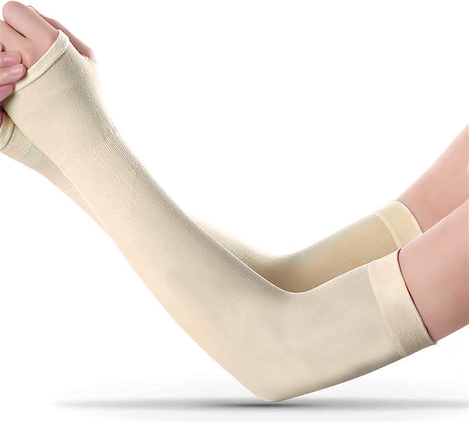 綺麗な 腕の袖1ペアの夏の日焼け止めアイススリーブ 紫外線保護 コールドサイクリング ランニング 釣り アームカバー Color 安心と信頼 色 ピンク 男性 手ウォーマー Beige 女性