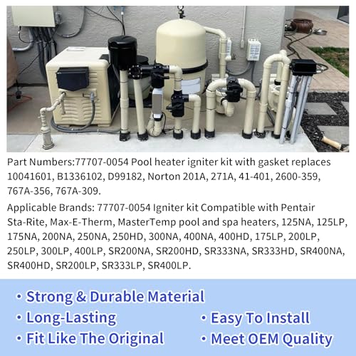 Image of 77707-0054 Pool /Spa Heater Compatible with Pentair Sta-Rite, Max-E-Therm, MasterTemp Igniter Kit Replaces 10041601, B1336102, D99182