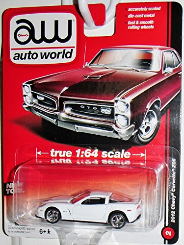 AUTO WORLD 1:64 SCALE WHITE 2012 CHEVY CORVETTE Z06 DIE-CAST by Auto World