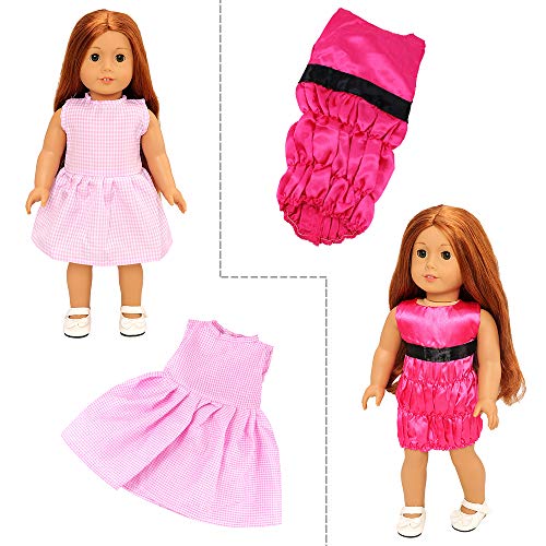 image for BARWA 10 Sets Girl Doll American Doll Clothes 5 Sets Clothes Outfits a