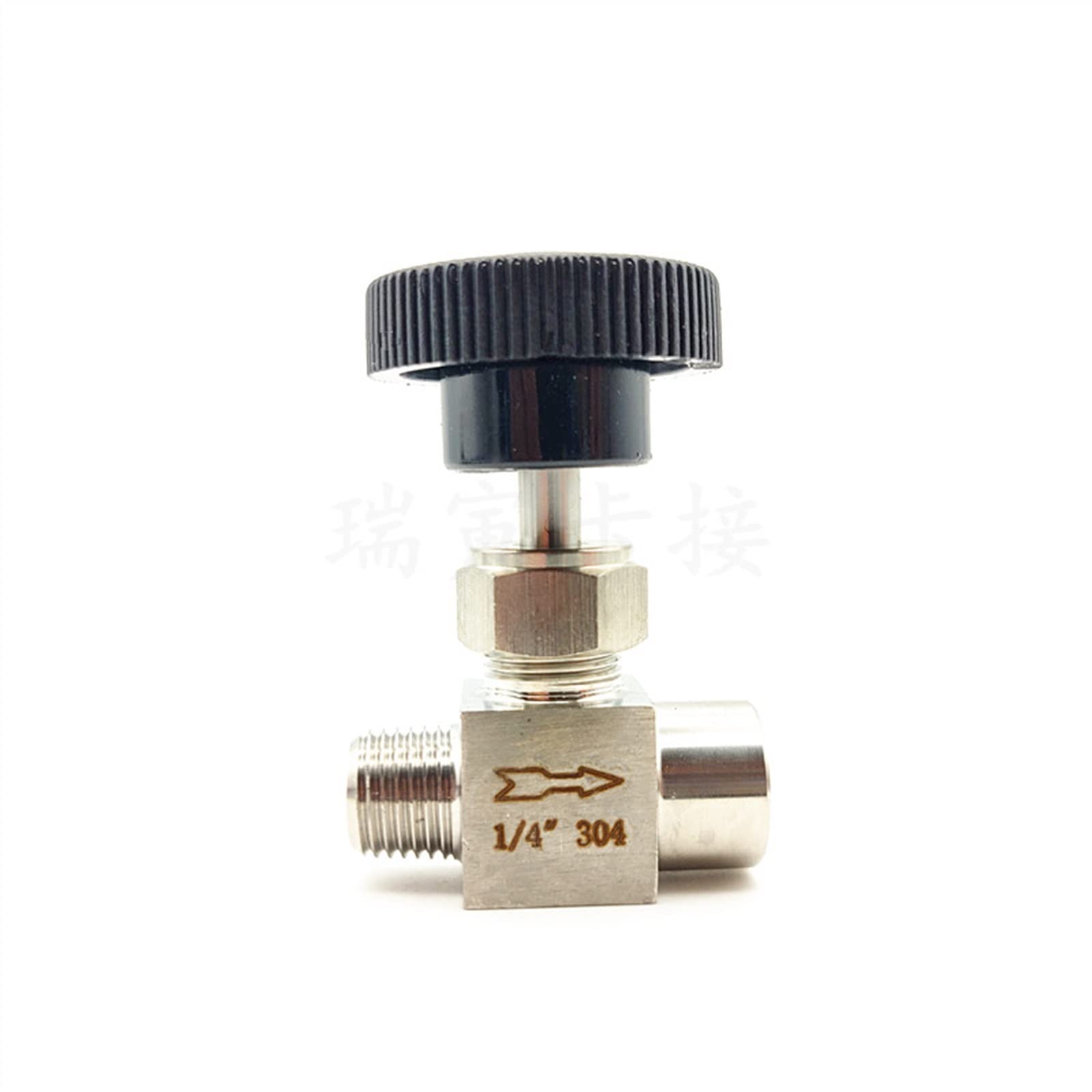 Vanne à aiguille 1/4 mâle-femelle en inox 304 pour contrôle de débit