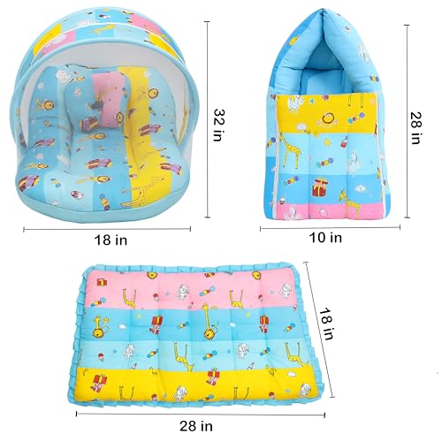 Image of Infantbond by fareto All Season use Baby Essentials Combo | Baby Products | Baby Gift Set | Baby Combo Set for new Born (0-6months)(Pack of 41) (Blue ziffi)