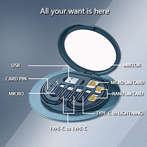 Image of Mini Digital Gadgets Storage Box, Data Cable Battery Charger Container, Mini SIM Card Slots Storage Case, Portable Phone Stand, Portable Outdoor Travel Supply Cable Kit