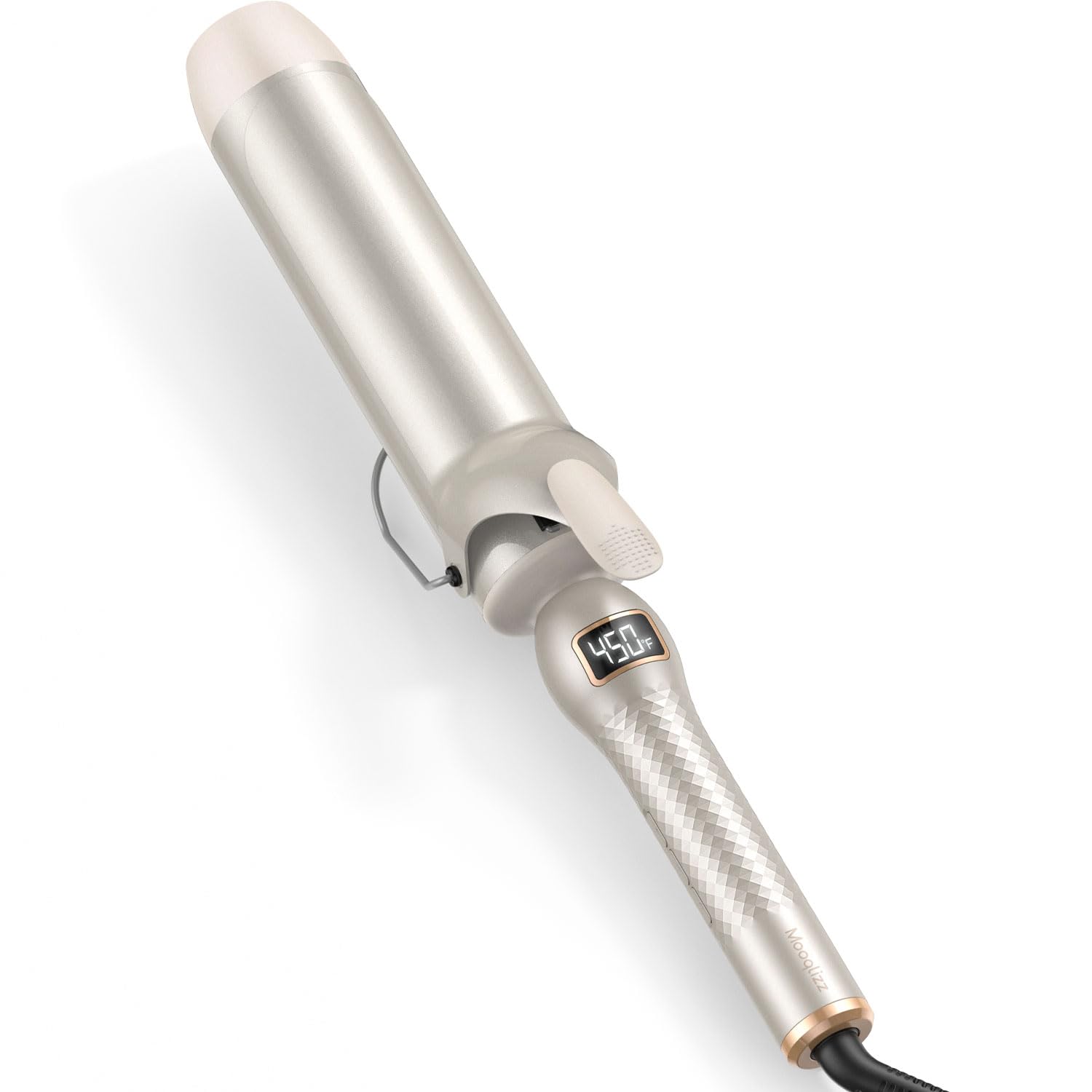 Curling Iron 2 Inch, Large Barrel Curling Wand for Long Hair, MCH Heating with 12 Temperature, Dual Voltage, Gold