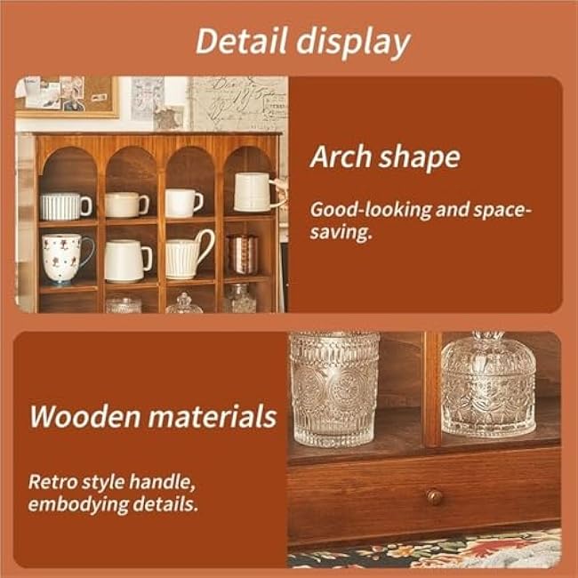 Wooden Coffee Holder for Countertop Rustic Coffee Organizer Stand with Open Storage Display Shelf for Kitchen or Tabletop Space Saver