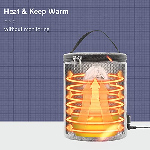 Karlak Draagbare oven, 12 V, auto-voedselverwarmer, persoonlijke mini-oven met digitaal display, temperatuurinstelling, elektrische autoverwarming, lunchbox voor wegtrip, camping, picknick, onderweg, kantoorwerk - Afbeelding 5