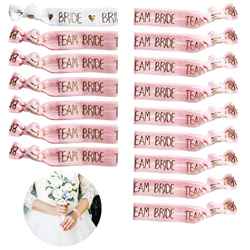 YOOBNG Pulseras de Despedida de Soltera 16 Piezas Pulseras de Novia de Equipo Bride Tribe Equipo Pulseras para Mujer Niña Boda Decoración Despedida de Soltera Accesorios (1 Bride + 15 Team Bride) Cover