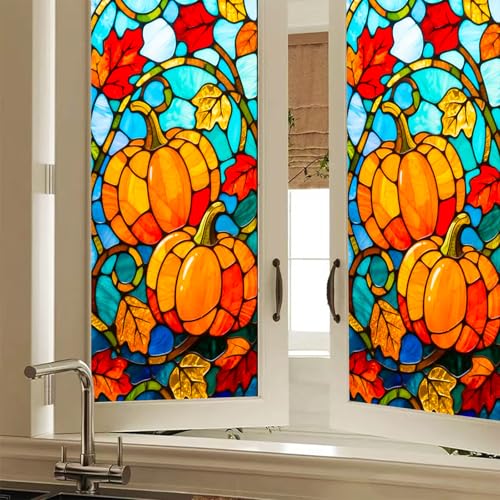 Película decorativa para ventana efecto vitral 17.7x39.3 pulgadas miniatura 1