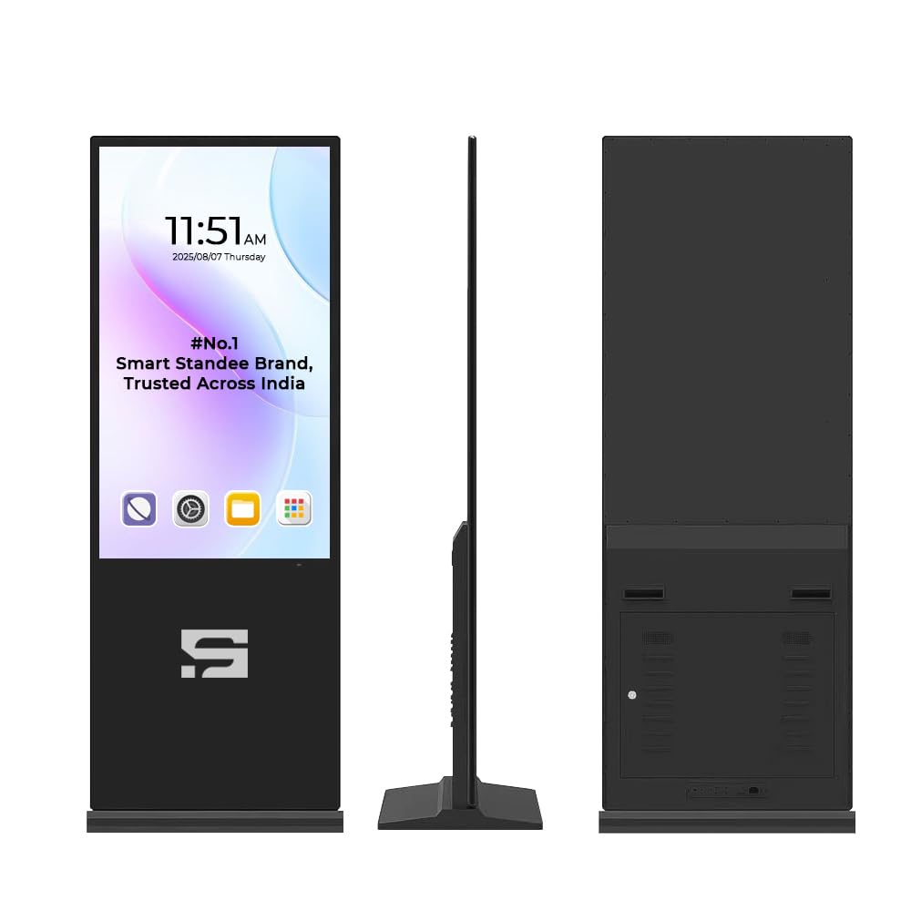 Interactive Vivid Non Touch Screen Digital Standee Kiosk- Android Wi-Fi Floor Stand Digital for Restaurants, Exhibitions,Shopping Malls,Weddings&Real Estate Projects(Non Touch,32 Inch)-image-28