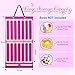 Vimiv Hair Bows Holder & Organizer w/Large Capacity, 16 Ribbons, Bows Organizer, Baby Hair Accessory Storage Display w/Sturdy Rope, Wall Hanging for Girl Room-Purple