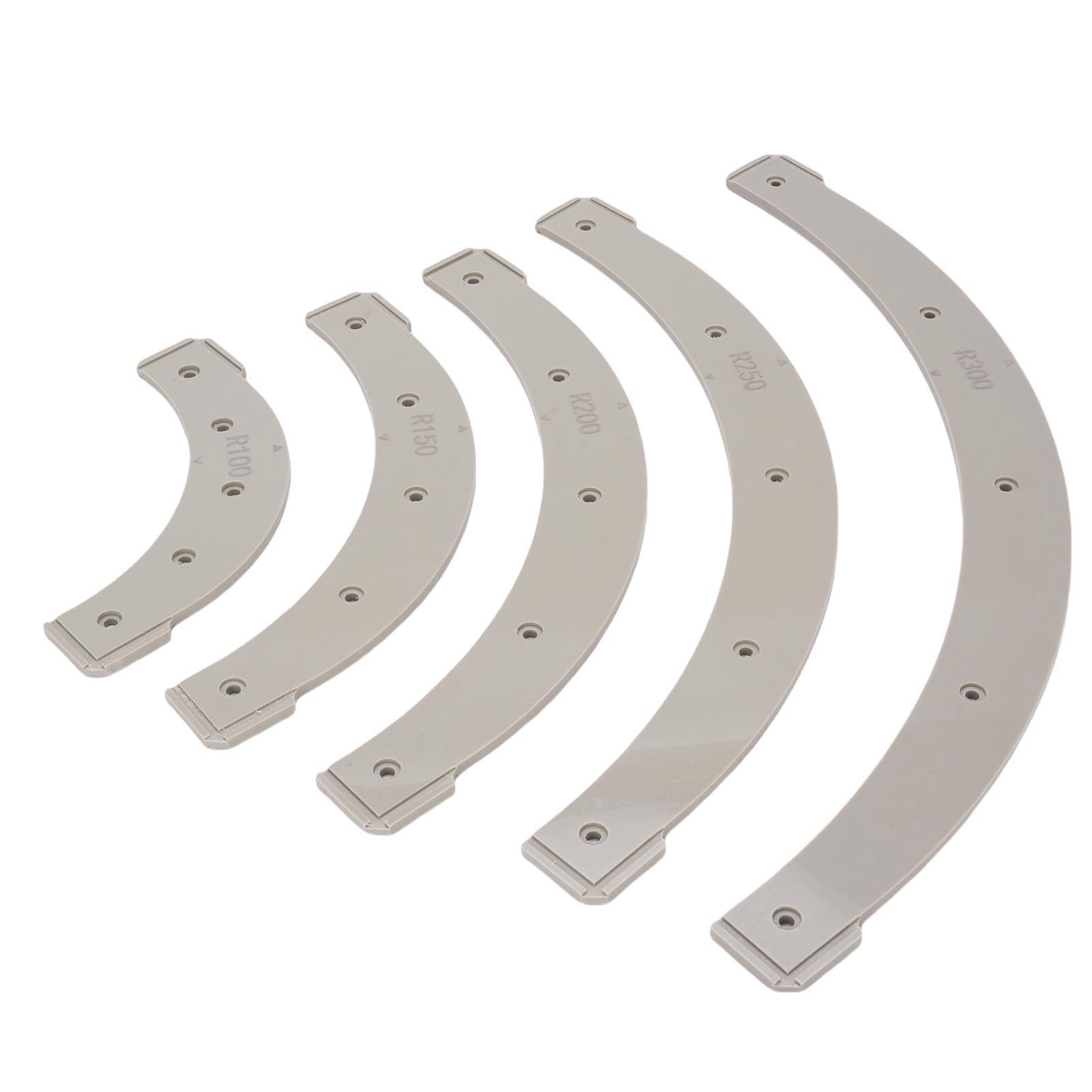Zunate Set di Modelli per Angoli per la Lavorazione del Legno |Dispositivo per Fresatura a 5 Pezzi con Raggi Rimovibili R100 R150 R200 R250 R300 per Taglio Ad