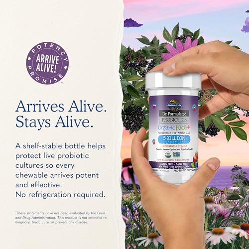 Garden of Life Dr. Formulated Kids+ Probiotics, Shelf Stable, Berry Cherry - image 7