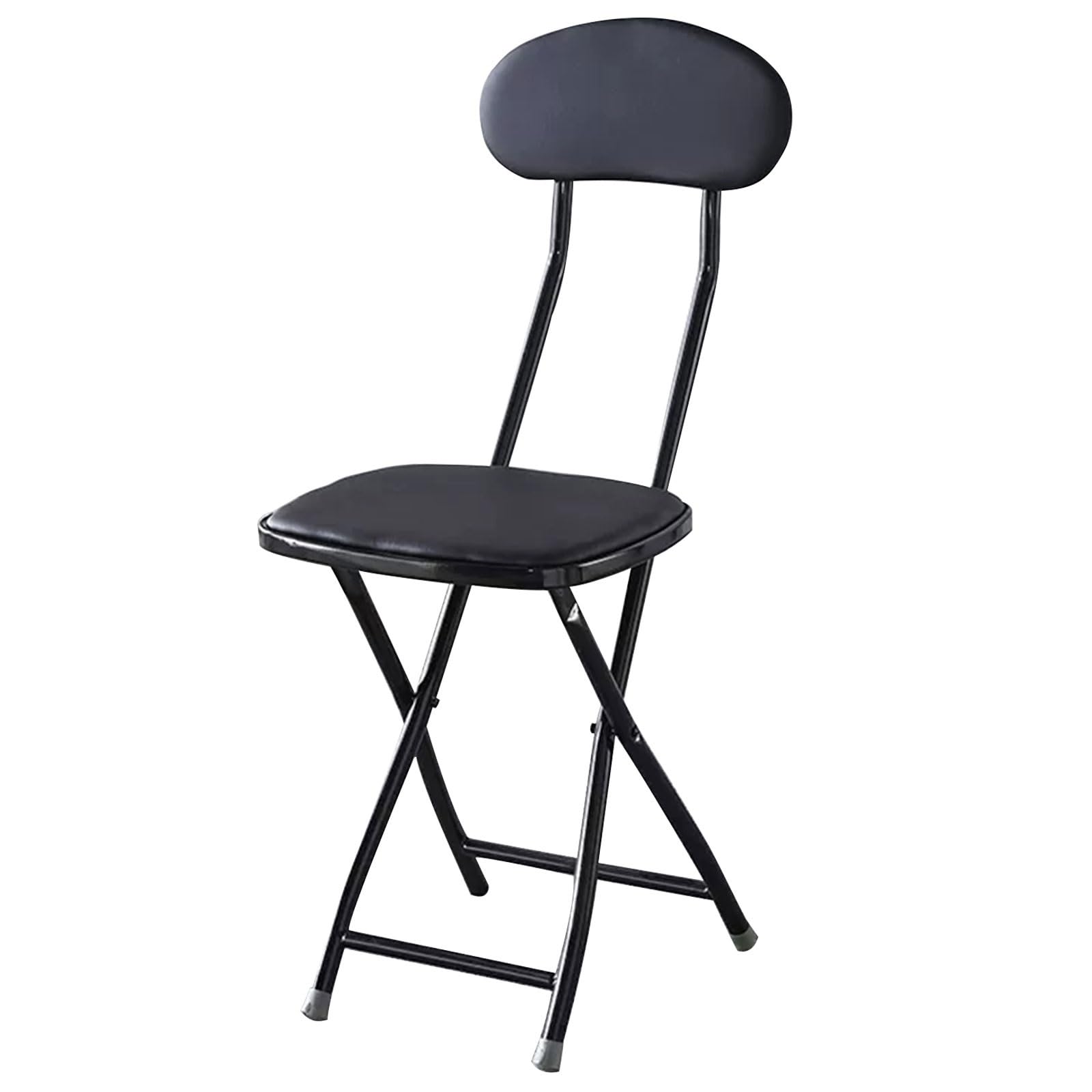 Taburetes de bar altos plegables con respaldo, ahorro de espacio, taburete de cocina y tienda, 45 cm / 18in, asiento plegable negro (1 unidad)