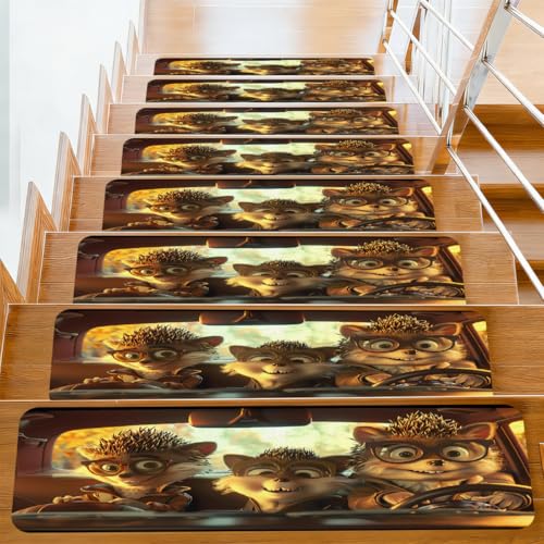 Alfombrillas para peldaños de escalera Mexpekil autoadhesivas para un hogar seguro con niños 2