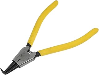 Aexit Hand Tool Pliers Carbon Steel External Bent Circlip Pliers Snap-Ring Pliers Yellow 9