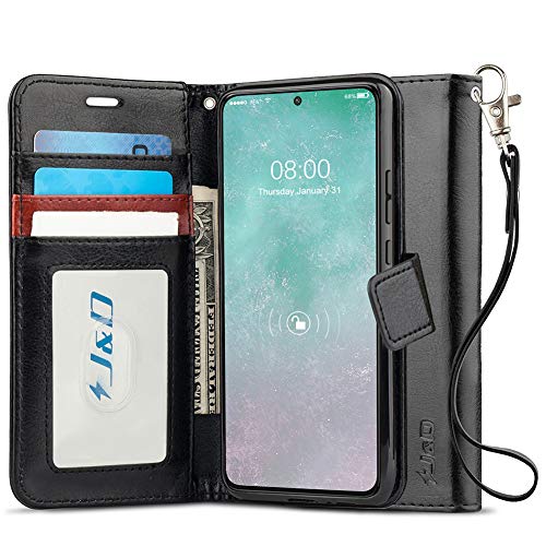 J&D Case Compatible for Samsung Galaxy S21 Case, RFID Blocking Wallet Case, Slim Fit Heavy Duty Protective Flip Cover with Card Slots for Galaxy S21 Wallet Case, Not for Galaxy S21 Ultra/S21+/S21 Plus
