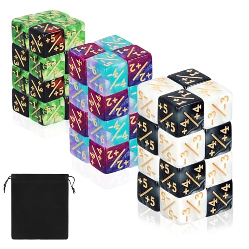 TNSLAND Lot de 48 compteurs de dés en acrylique D6 avec sac de