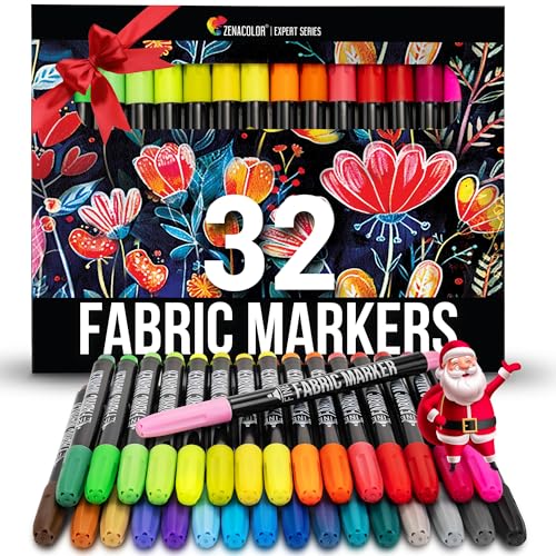 Zenacolor 32 Fabric Markers Pens