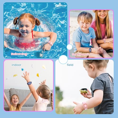 Image of Waterproof Air tag Bracelets for Kids (2 Pack) - Soft Silicone Hidden Air tag Wristband - Lightweight GPS Tracker Holder Compatible with Apple Airtag Band for Child (Light Orange /Dark Blue)