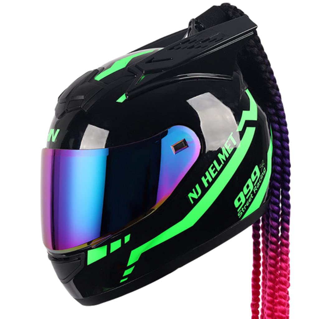 Casco Moto Integrale Donna, Casco Modulare Scooter Ciclomotore Bici Strada Leggero, Confortevole Visiera Parasole Tutte Le Stagioni, Casco Apribile Giovani Unisex Adulto (55-60cm)