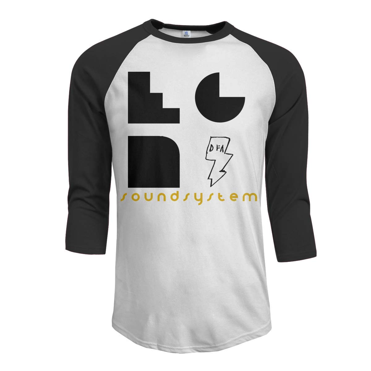 Pimkly Men's LCD Soundsystem 3/4 Sleeve Raglan Baseball Tshirts Black