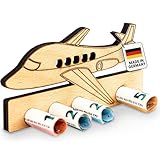 DARO Design - Fliegen, Flugzeug, Flieger, Flug-Reise - Geldgeschenk Holz