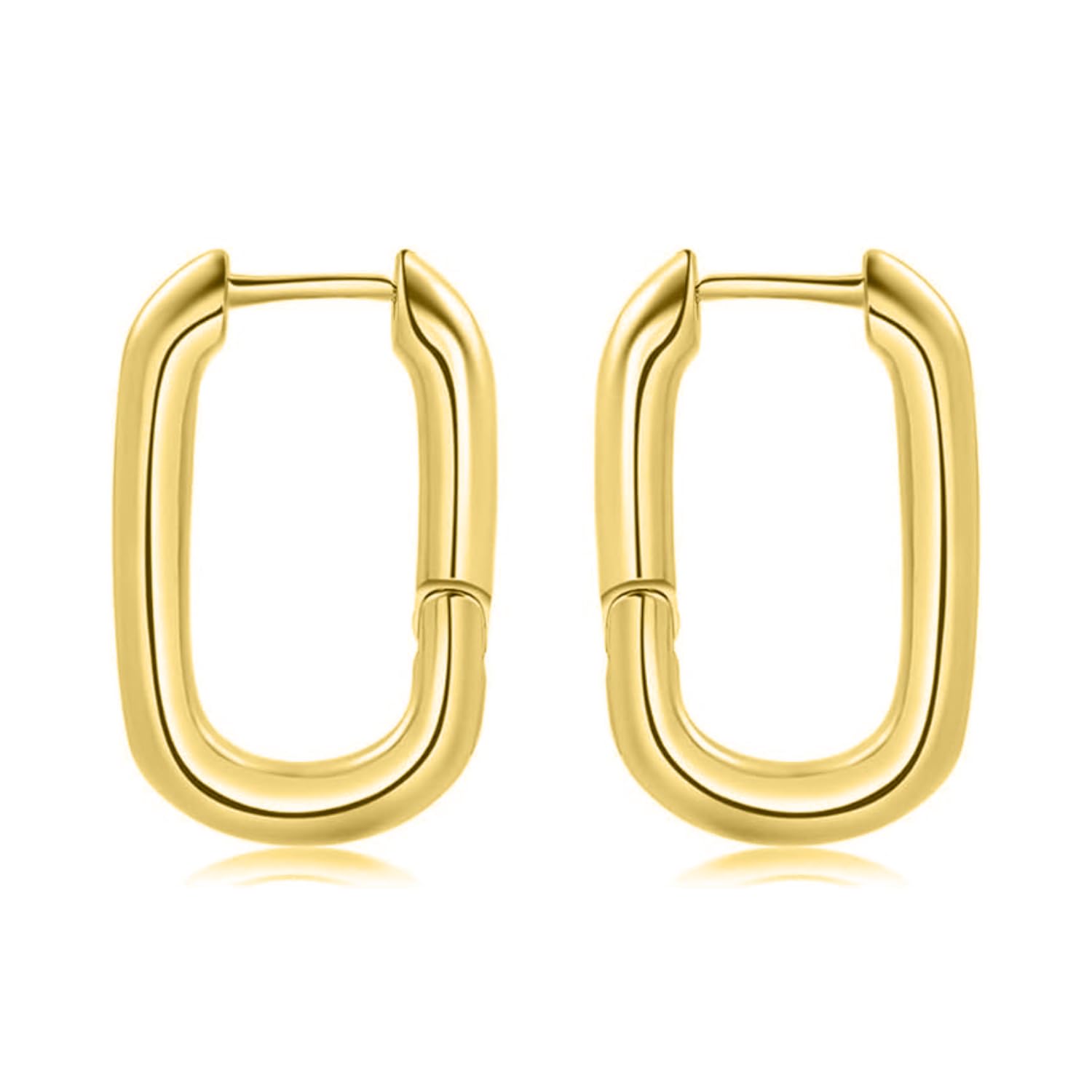 LaBling Rectangular Hoop Earrings for Women | Statement Gold Hinged Hoop Earrings | Lovely Gift For Women - Rectangular Hoop (B0CV7HTDX6) Amazon Price History, Amazon Price Tracker