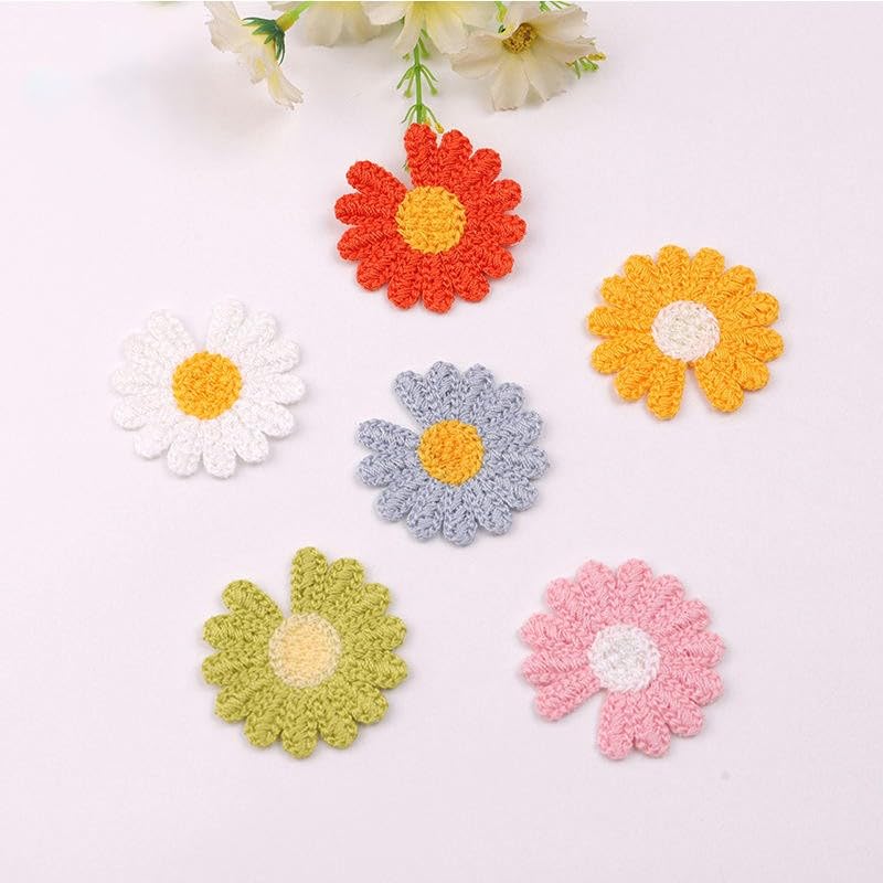 Parches de Bordado 30 Parches Bordados de Flores pequeñas 4,5 cm for Planchar, Apliques Chinos for Ropa, Grandes for Coser en Vaqueros y Chaquetas(Green)