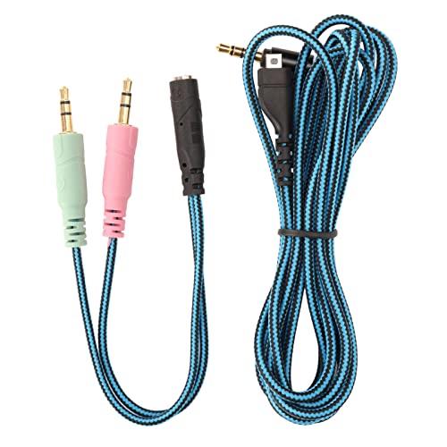VBESTLIFE Headset Cord, Professional Replacement Headphone Cable Gaming Headsets Cable, for SteelSeries Arctis 3 Blue 78.7in