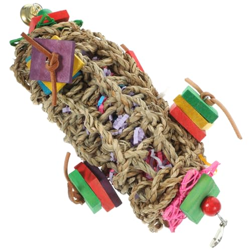 Toddmomy Hanging Parrot Chewing Creative Teething for Birds Fun Birdcage Decoration Practical Swing for Parakeets Enhances Climbing Balance Activities