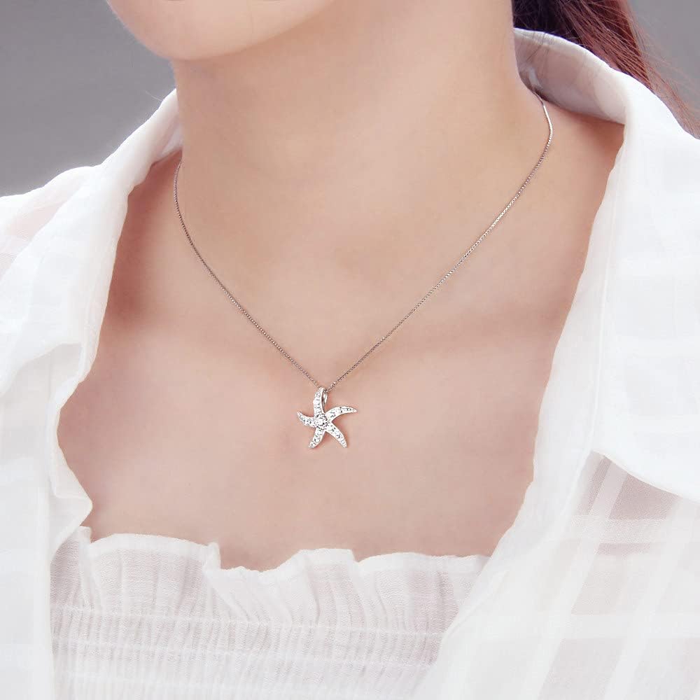 925 Sterling Silver CZ Starfish Pendant for Women, Design Hip Hop Charm for DIY Craft Necklace Jewelry Making - Image 6