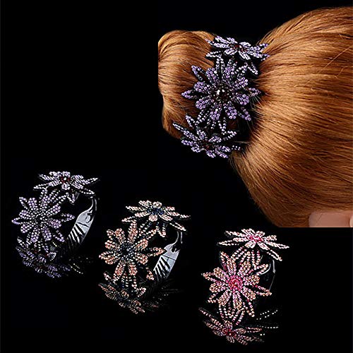 Dingyue - Molletta per capelli con strass, per