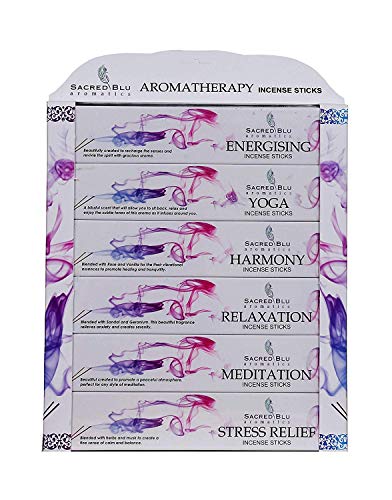 Paquete de mezcla de varillas de incienso para aromaterapia, de GJ Boon, 6 diferentes fragancias, ingredientes veganos naturales, hechos a mano sin inmersión química.