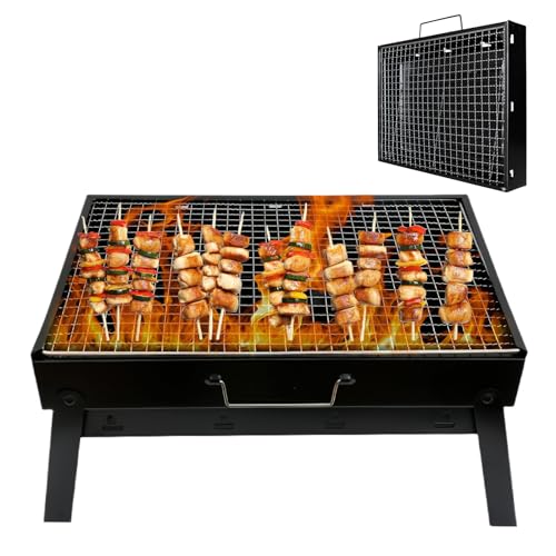 Barbecue Grill, Grill Barbecue BBQ, Barbecue À Charbon De Bois Pliable, Barbecue Charbon De Bois BBQ Grill Démontable BBQ Charbon De Table En Acier Pour...