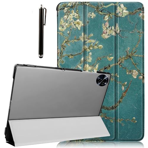 Image of ProElite Case Cover for Realme Pad 2 11.5 inch Cover, Smart Flip Case Cover for Realme Pad 2 11.5 inch Translucent Back with Stylus Pen, Flowers