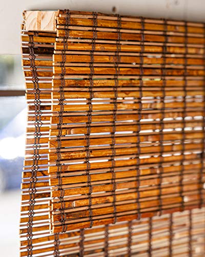 CHICOLOGY Bamboo Blinds, Bamboo Shades, Roman Shades for Windows, Roman Window Shades, Window Shades for Home, Bamboo Shades for Patio, Blinds & Shades, Window Shade, 36"W X 64"H, Beaver - Image 2