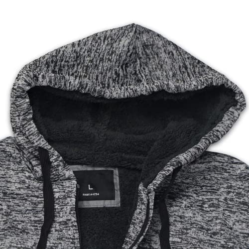 Image of Gary Com Heavyweight Sherpa Hoodies for Men, Thick Fleece Lined Full Zip Up Winter Warm Sweatshirts Work Jackets